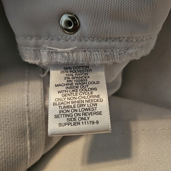 Liz Claiborne Classic Sz‎ 14 Stretch White Cropped Jeans - Picture 8 of 9